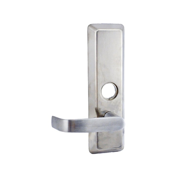 Corbin Russwin Left Hand Reverse Nightlatch Newport Lever Escutcheon Exit Trim Less Cylinder Satin Stainless Steel N957ET630LHRLC - main